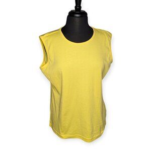 Blair Yellow Sleeveless Knit Top Women's Size Large
